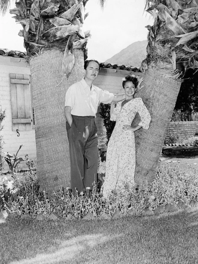 William Powell and wife Mousie in Palm Springs