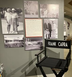 Frank Capra's director's chair at the La Quinta Museum as part of the Capra Exhibit