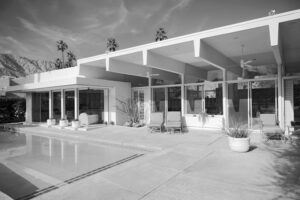 Frank Capra's architectural home in La Quinta, which still stands today in a gated community.