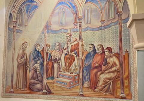 La Quinta artist Alexander Rosenfeld created the church's interior painting over 2.5 years at the age of 90-plus.