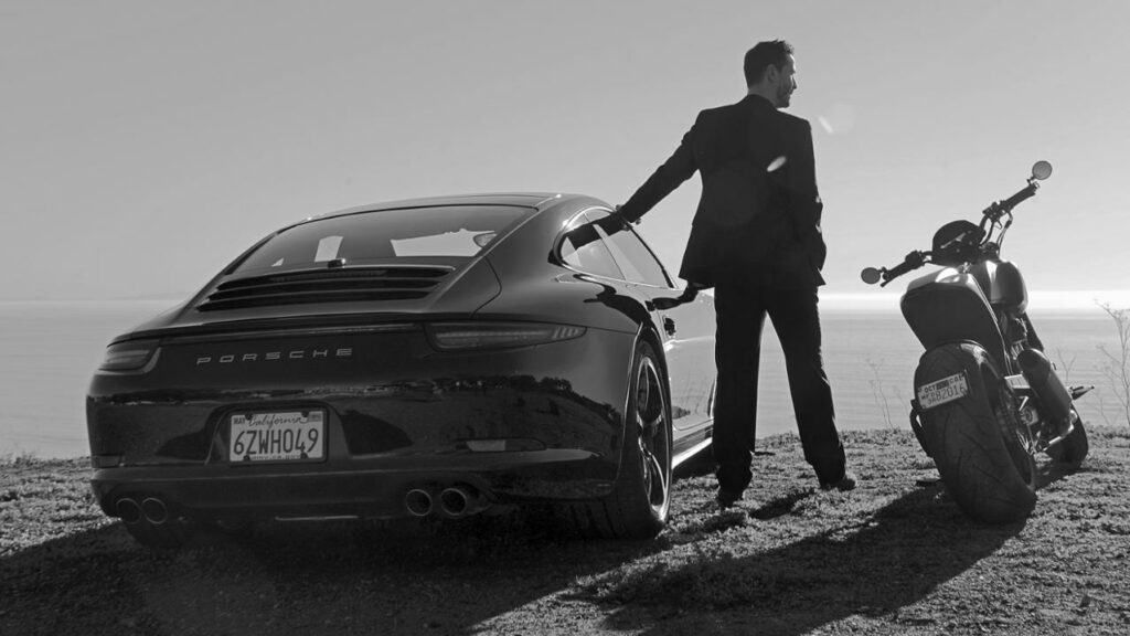 Keanu Reeves and Porsche at the Beach